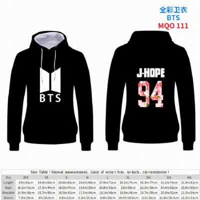 BTS Full Color Patch pocket Sweatshirt Hoodie 