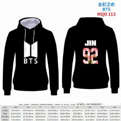 BTS Full Color Patch pocket Sweatshirt Hoodie