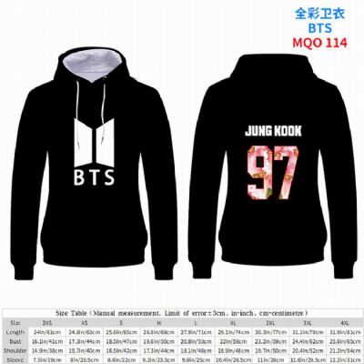 BTS Full Color Patch pocket Sweatshirt Hoodie