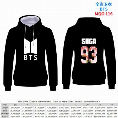 BTS Full Color Patch pocket Sweatshirt Hoodie