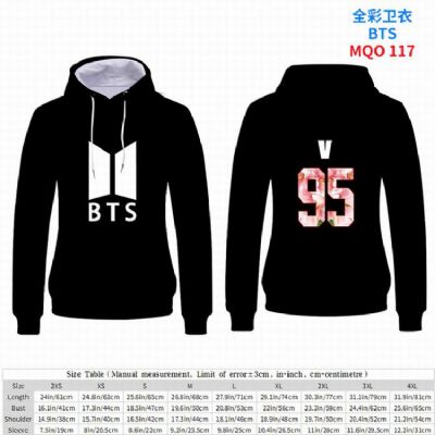 BTS Full Color Patch pocket Sweatshirt Hoodie