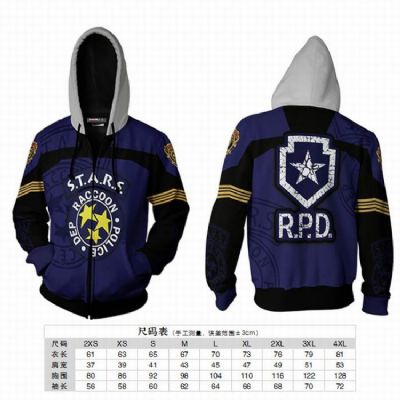 Resident Evil Anime around Hoodie zipper sweater c