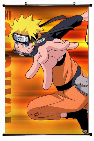 Naruto Plastic pole cloth painting Wall Scroll 60X