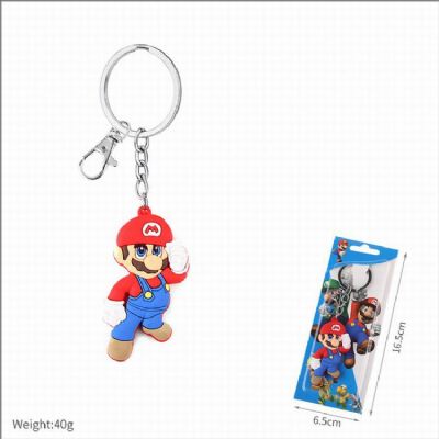 Super Mario Bros Mario Double-sided soft keychain 