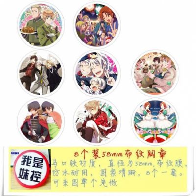 Hetalia-2 Brooch Price For 8 Pcs A Set 58MM