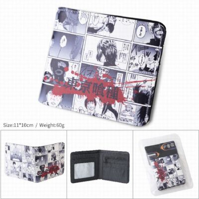 Tokyo Ghoul PU full color silk screen two fold sho