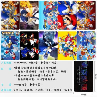 Sonic the Hedgehog Card Sticker 