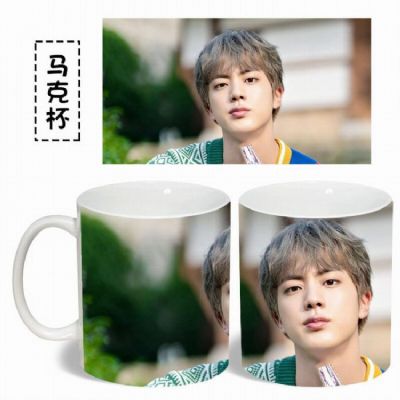 BTS Jin White Water mug color changing cup 
