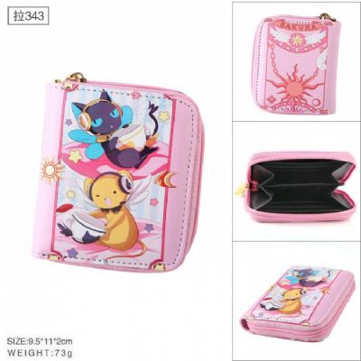 Card Captor Pull 343 PU twill two-fold zipper shor