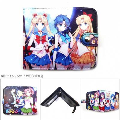 Sailormoon Full color short Snap button Wallet