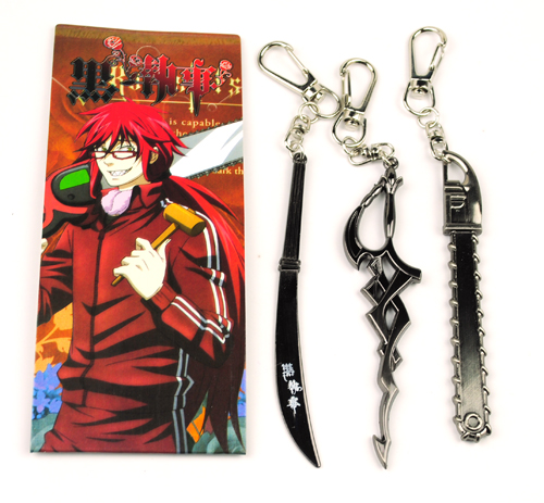 Kuroshitsuji anime keychain set