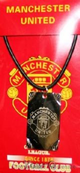 Manutd leather-line necklace