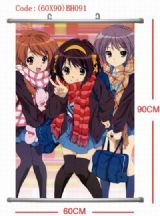 suzumiya haruhi anime wallscroll