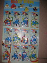 smurfs anime keychain set