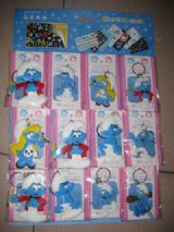 smurfs anime keychain set