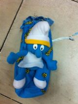 smurfs anime plush bag