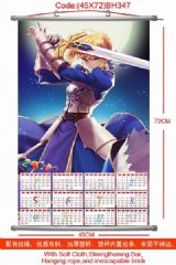 Fate Stay Night Saber Calendar Wall Scroll