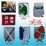 attack on titan anime brooch