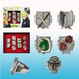 attack on titan anime ring set