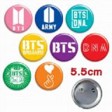 BTS BT21 a set of 8 Tinplate Badge Brooch