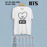 BTS BT21 Printed round neck short-sleeved T-shirt