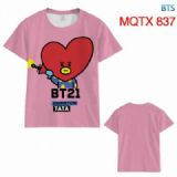 BTS BT21 Full color printed short sleeve t-shirt