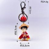 One Piece Luffy With bell Doll Keychain pendant