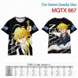 The Seven Deadly Sins Full color printed short sle