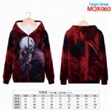 Tokyo Ghoul Full color zipper hooded Patch pocket 