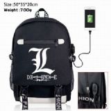 Death note Canvas Data line Backpack Bag