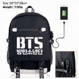 BTS Canvas Data line Backpack Bag