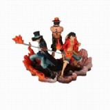 One Piece a set of 3 Luffy Ace Sabo Boxed Figure D