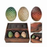 Game of Thrones Dragon egg Wooden box Figure Decor