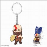 God of War Kratos Double-sided soft rubber Keychai