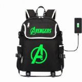 The avengers allianc Canvas backpack Data cable ca