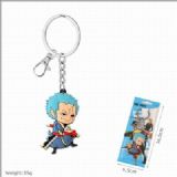 One Piece Double-sided soft rubber Keychain pendan