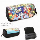 Sonic the Hedgehog Series Double zipper PU pencil 