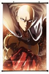 One Punch Man Plastic pole cloth painting Wall Scr