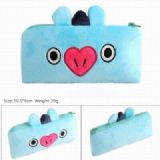 BTS Blue pony Plush cloth 3D pencil case Cartoon s