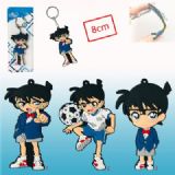 detetive conan anime rubber keychain