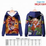 Dragon Ball Full color zipper hooded Patch pocket 
