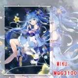 Hatsune Miku White Plastic rod Cloth painting Wall