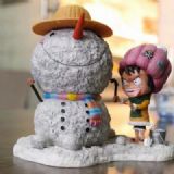 One Piece Snowman Luffy Figure Decoration Model 
