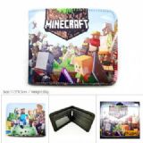 Minecraft Short color picture two fold wallet