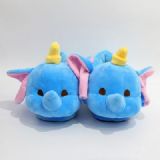 Cartoon Dumbo blue Plush doll slippers