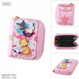 Card Captor Pull 343 PU twill two-fold zipper shor