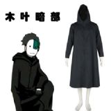 Naruto Konoha Aku Black Cloak Anime Cosplay Costum