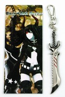 Black Rock Shooter anime keychain set