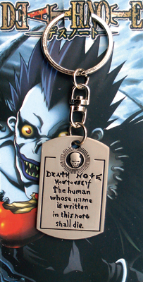 Death note anime keychain