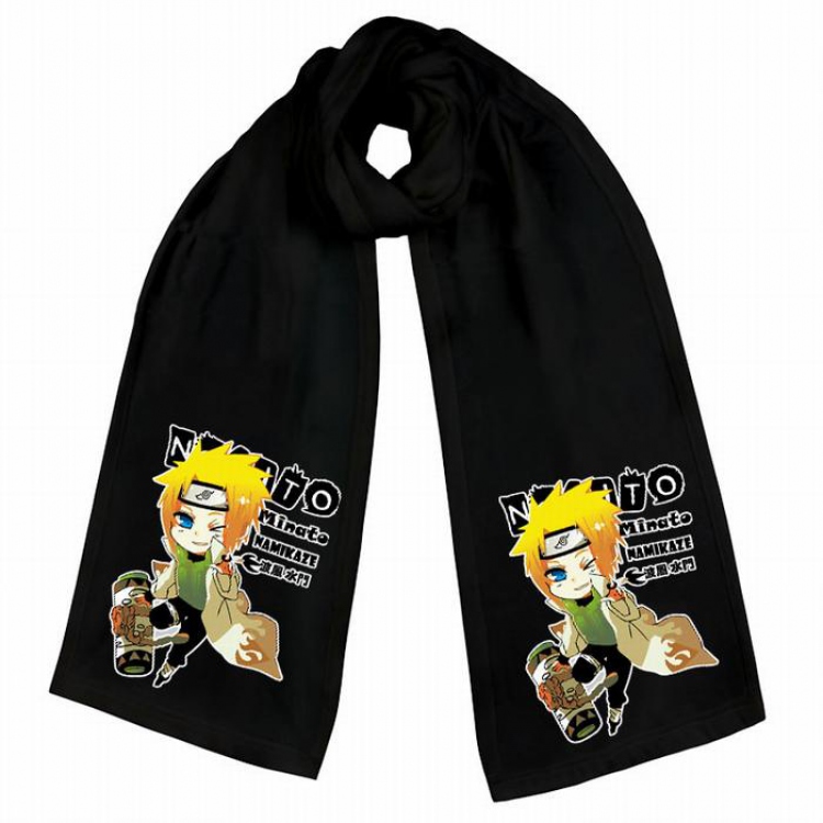 Naruto-2 Black Double-sided water velvet impression scarf